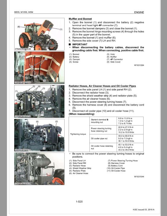 Kubota M95S, M105S Tractor Workshop Repair Manual PDF manual preview page 30