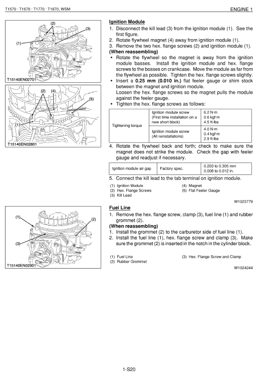 Kubota T1570, T1670, T1770, T1870 Tractor Mower Workshop Service Manual PDF manual preview page 550