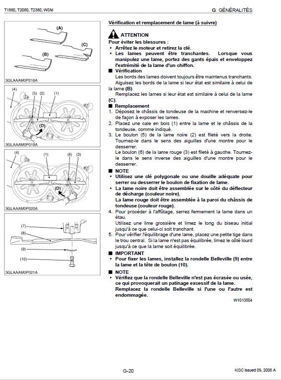 Kubota T1880, T2080, T2380 Tractor Mower Workshop Repair Manual PDF manual preview page 545
