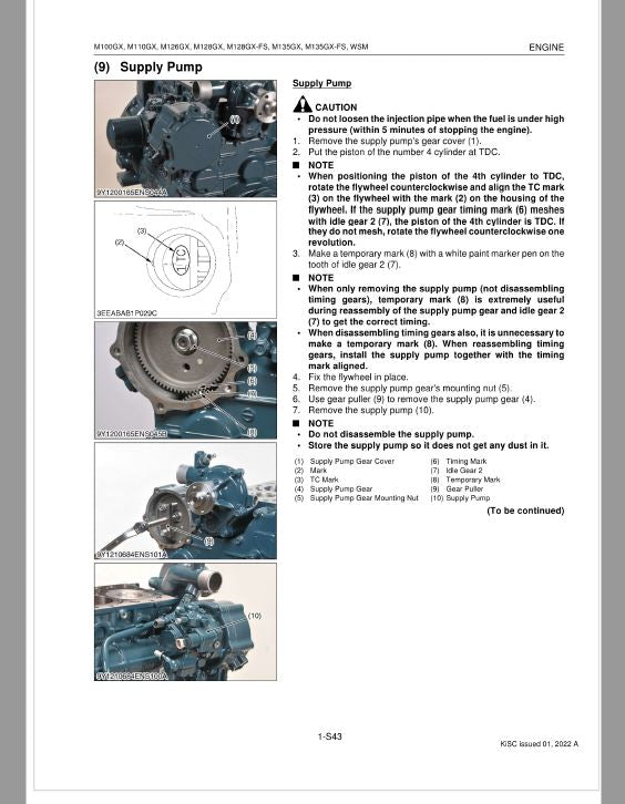 Kubota M100GX, M110GX, M126GX, M128GX, M135GX Tractor Service Repair Manual PDF manual preview page 25