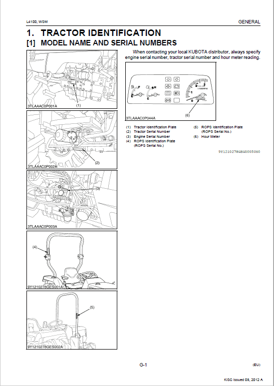 Kubota L4100 Tractor Service Manual PDF manual preview page 302