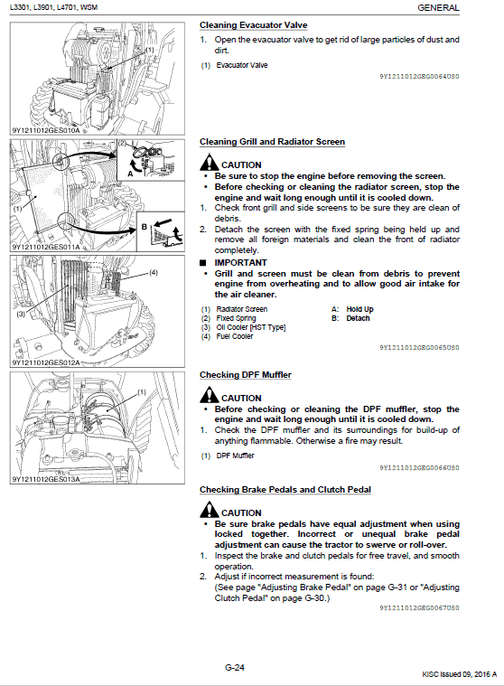 Kubota L3301, L3901, L4701 Tractor Workshop Service Manual PDF manual preview page 487