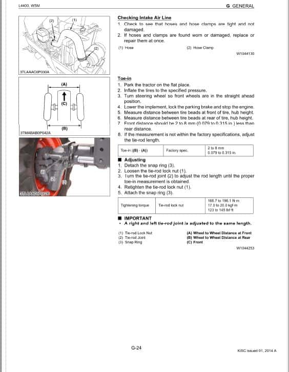 Kubota L4400, L4400HST, L4400, L4400HSTHST Tractor Workshop Repair Manual PDF manual preview page 208