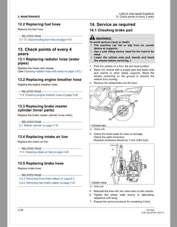 Kubota RTV520 Utility Vehicle Workshop Repair Manual PDF manual preview page 188