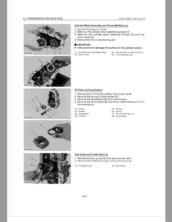 Kubota T1400, T1400H Lawn Mower Workshop Repair Manual PDF manual preview page 93