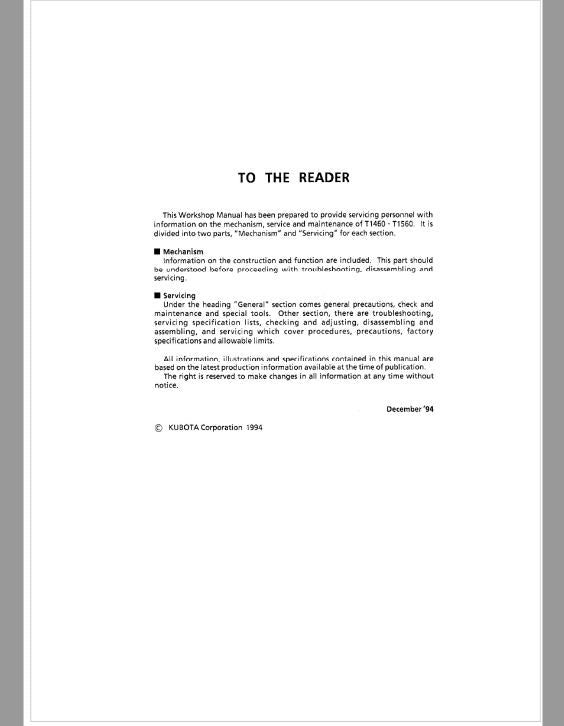 Kubota T1460, T1560, T1760 Lawn Mower Workshop Repair Manual PDF manual preview page 125