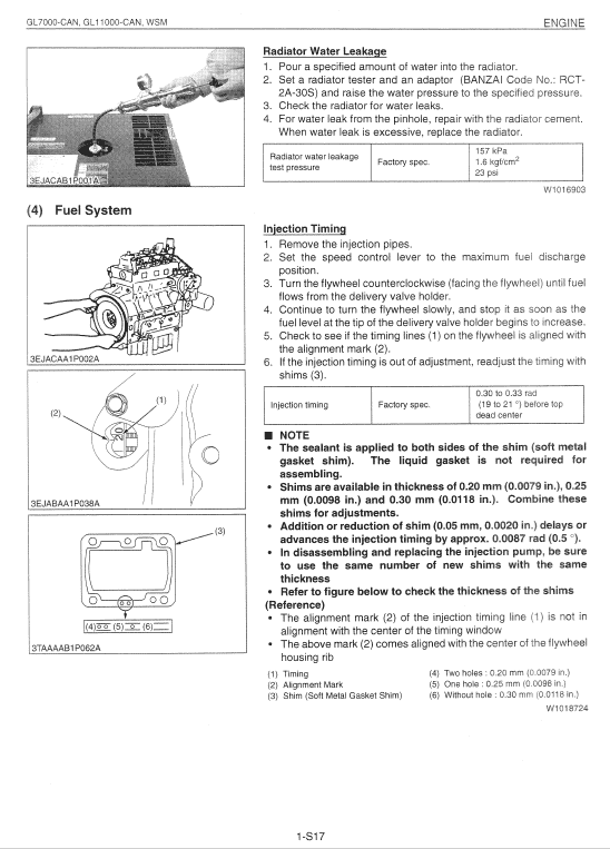 Kubota GL7000-CAN, GL1100-CAN Generator Workshop Manual PDF manual preview page 322