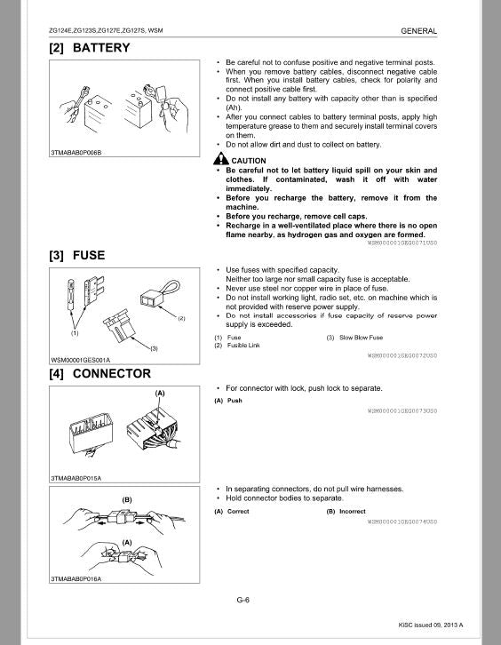 Kubota ZG124E, ZG123S, ZG127E, ZG127S Mower Workshop Repair Manual PDF manual preview page 50