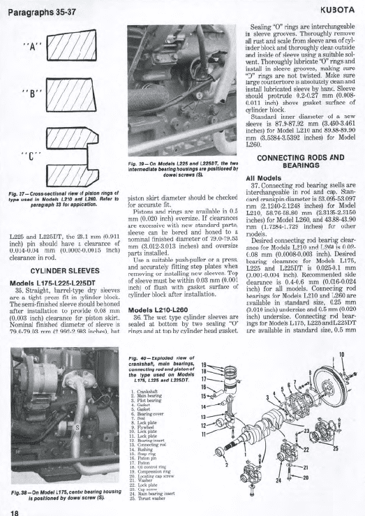 Kubota L175, L210, L225, L260 Tractor Workshop Manual PDF manual preview page 518