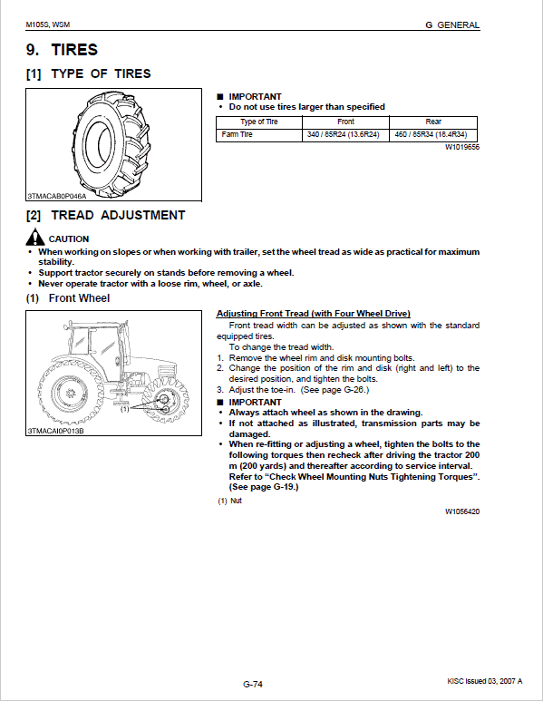 Kubota M105S Tractor Service Manual PDF manual preview page 298