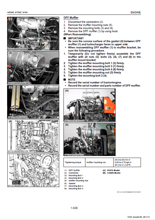 Kubota M6060, M7060 Tractor Service Manual PDF manual preview page 288