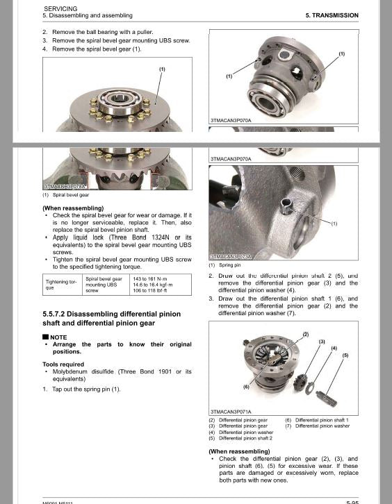 Kubota M5091, M5111 Tractor Workshop Repair Manual PDF manual preview page 21