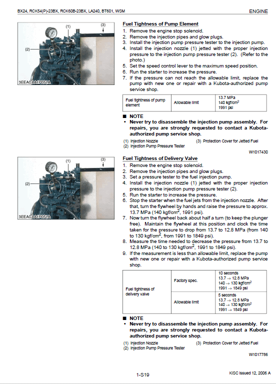 Kubota BX24, LA240, BT601 Tractor Loader Workshop Manual PDF manual preview page 614