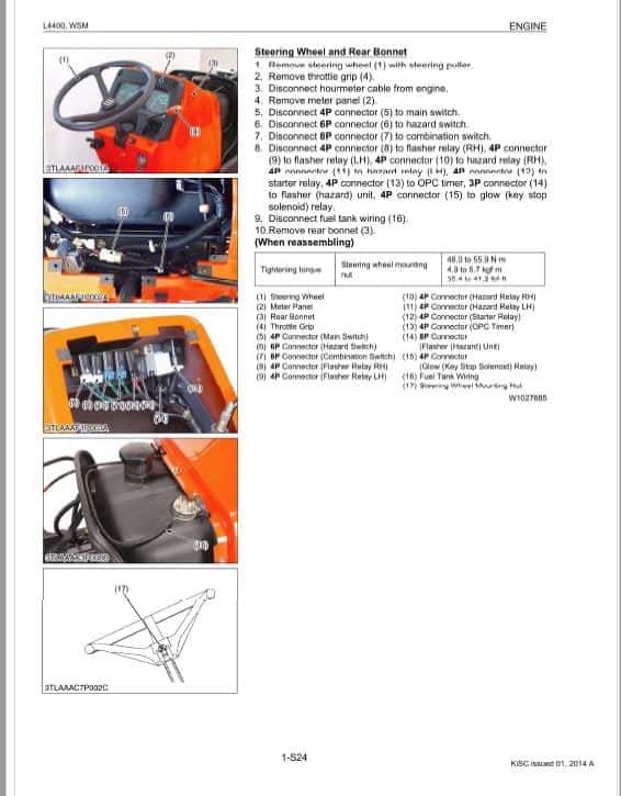Kubota L4400, L4400HST, L4400, L4400HSTHST Tractor Workshop Repair Manual PDF manual preview page 209