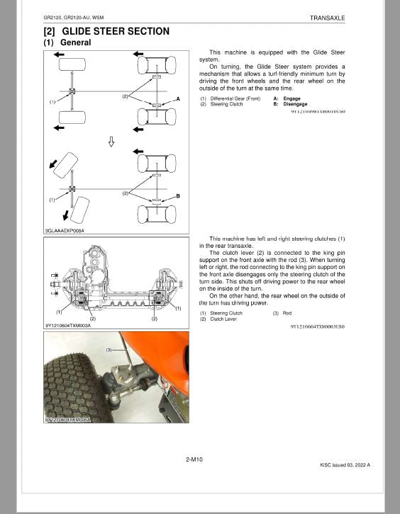 Kubota GR2120, GR2120-AU Lawn Mower Workshop Repair Manual PDF manual preview page 136