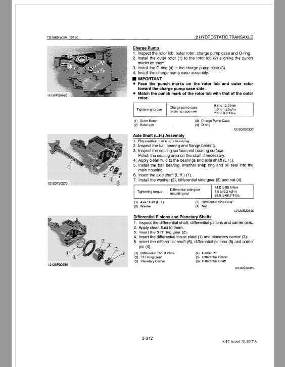 Kubota TG1860, TG1860G Lawn Mower Workshop Repair Manual PDF manual preview page 111