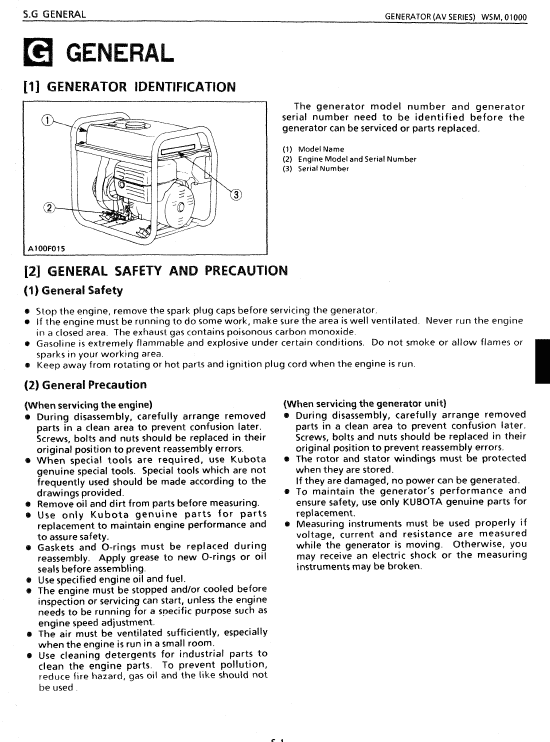 Kubota AV16, AV38, AV55, AV65 Generator Workshop Manual PDF manual preview page 331