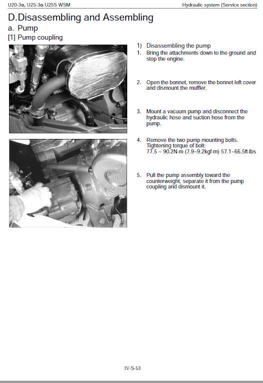 Kubota U25S, U20-3a, U25-3a Workshop Service Manual PDF manual preview page 726