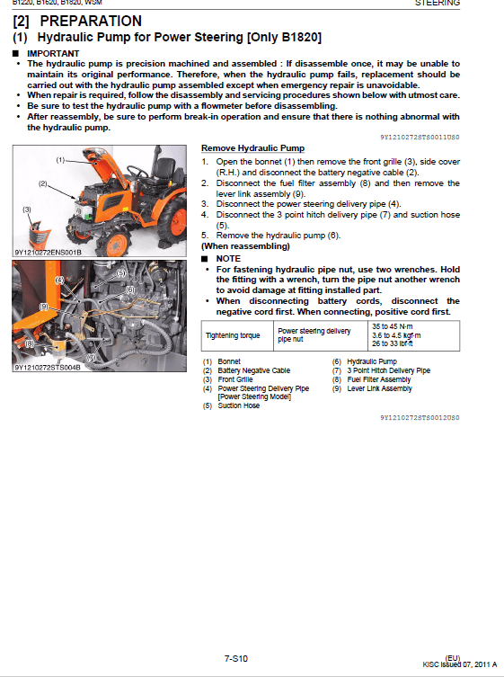 Kubota B1220, B1620, B1820 Tractor Workshop Manual PDF manual preview page 638