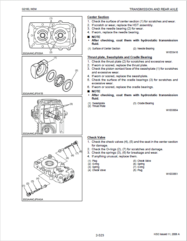 Kubota G2160, G2160-R48S, G2460G Mower Workshop Service Manual PDF manual preview page 269