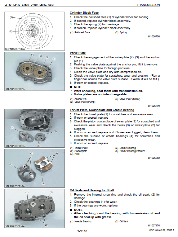 Kubota L3130, L3430, L3830, L4330, L4630, L5030 Tractor Workshop Manual PDF manual preview page 494