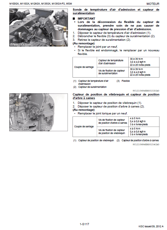 Kubota M100GX, M110GX, M126GX, M135GX Tractor Workshop Manual (French) PDF manual preview page 421