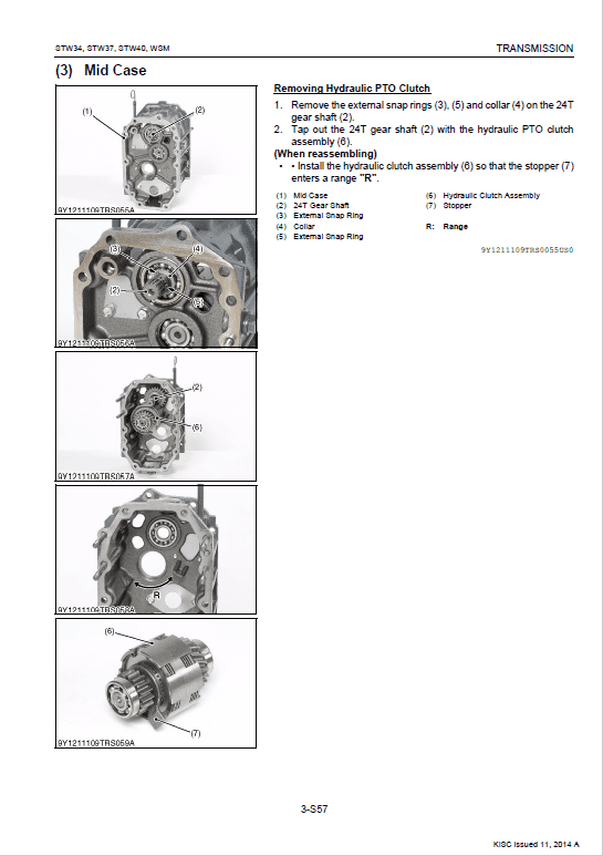 Kubota STW34, STW37, STW40 Tractor Service Manual PDF manual preview page 240