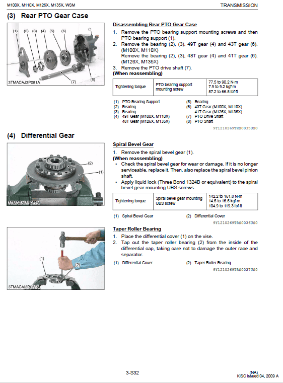 Kubota M100X, M110X, M126X, M135X Tractor Workshop Manual PDF manual preview page 438