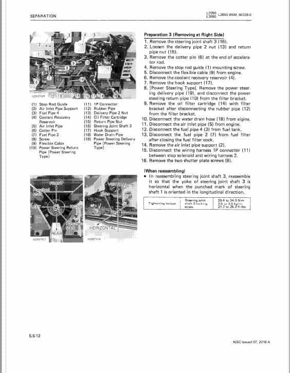 Kubota L2250, L2550 GST, L28250 GST, L3250 Tractor Workshop Repair Manual PDF manual preview page 230
