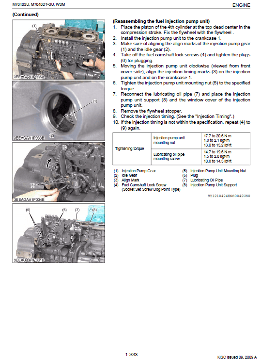 Kubota M7040SU Tractor Workshop Service Manual PDF manual preview page 411