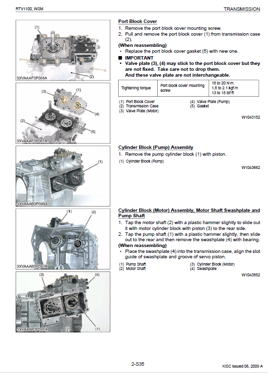 Kubota RTV1100 Utility Vehicle Workshop Service Manual PDF manual preview page 367