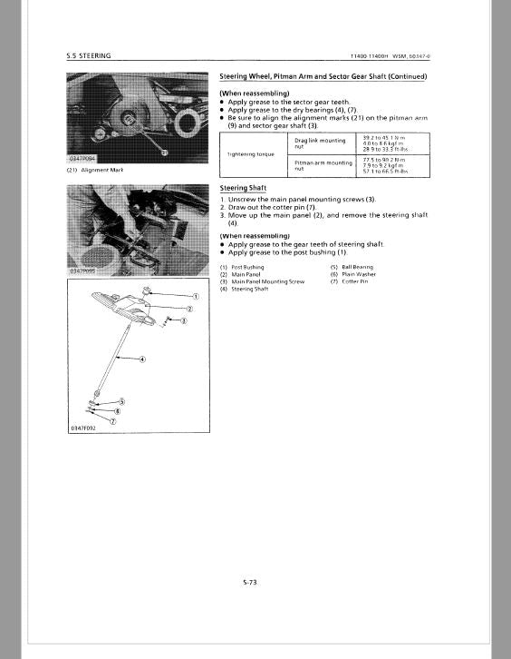Kubota T1400, T1400H Lawn Mower Workshop Repair Manual PDF manual preview page 91