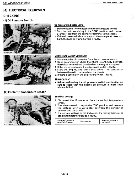 Kubota GF1800, GF1800E Lawn Mower Workshop Service Manual PDF manual preview page 575