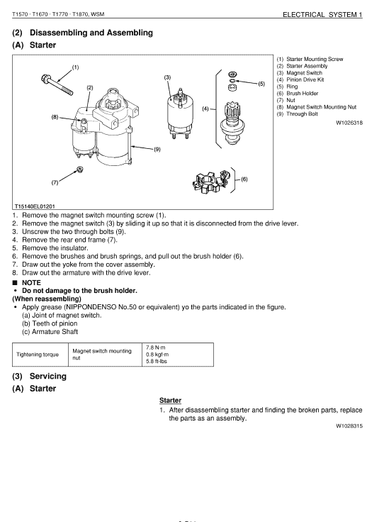 Kubota T1570, T1670, T1770, T1870 Tractor Mower Workshop Service Manual PDF manual preview page 553