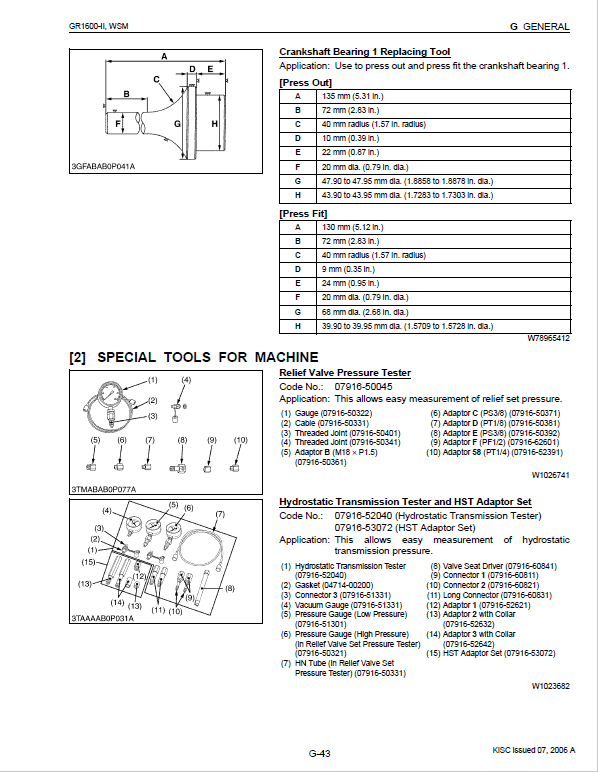 Kubota GR1600-II Riding Mower Service Manual PDF manual preview page 260