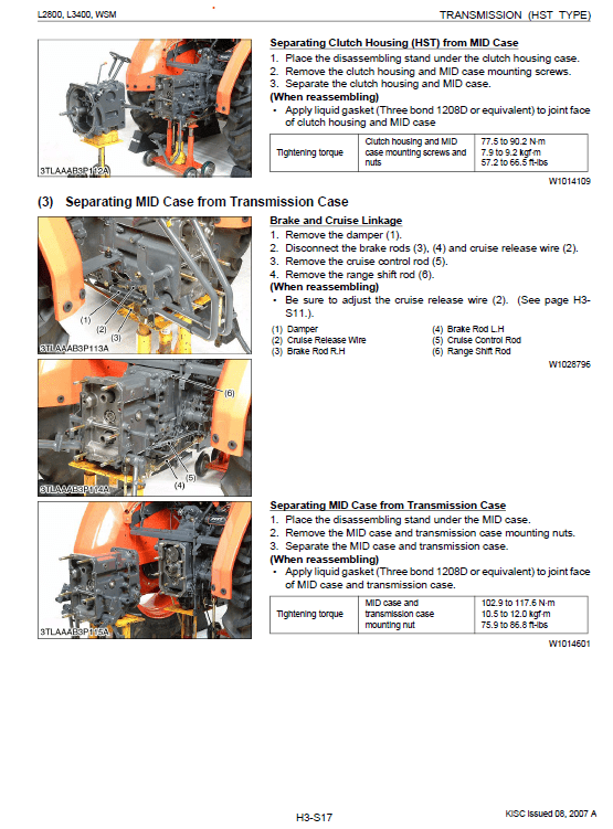 Kubota L2800, L3400 Tractor Workshop Service Manual PDF manual preview page 510
