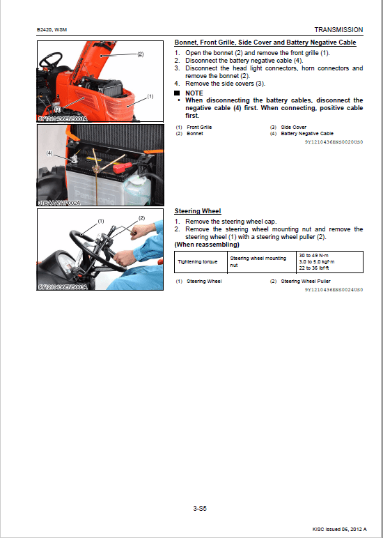 Kubota B2420 Tractor Service Manual PDF manual preview page 315