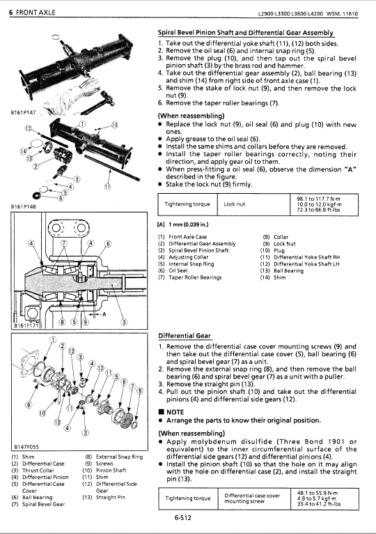Kubota L2900, L3300, L3600, L4200 Tractor Workshop Manual PDF manual preview page 505