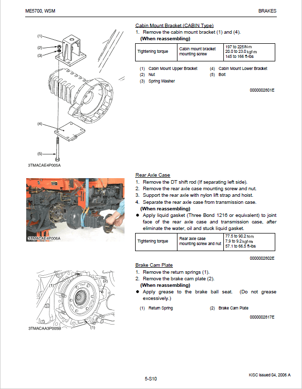 Kubota ME5700 Tractor Workshop Service Manual PDF manual preview page 285