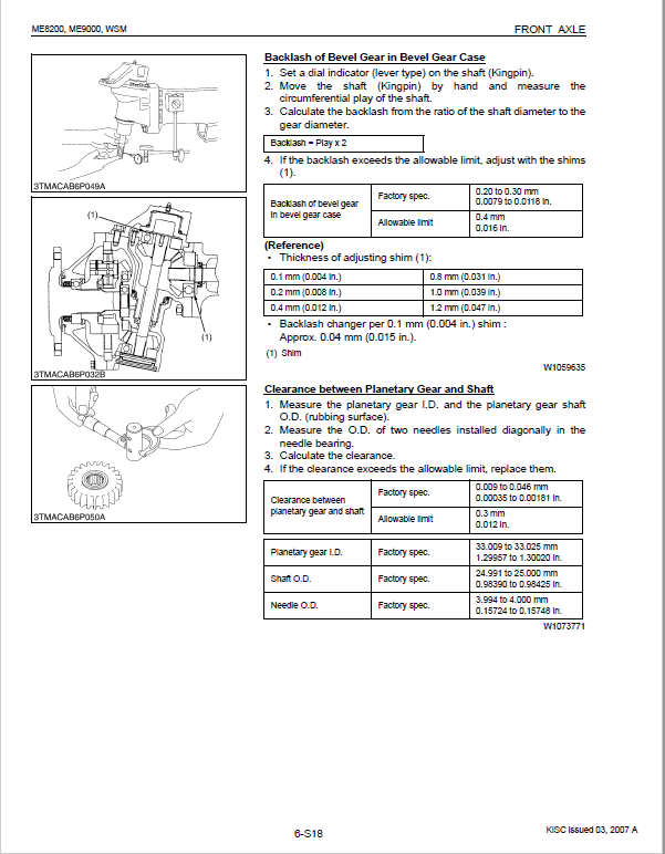 Kubota ME8200, ME9000 Tractor Workshop Service Manual PDF manual preview page 280