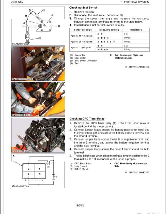 Kubota L4600 Tractor Workshop Repair Manual PDF manual preview page 206
