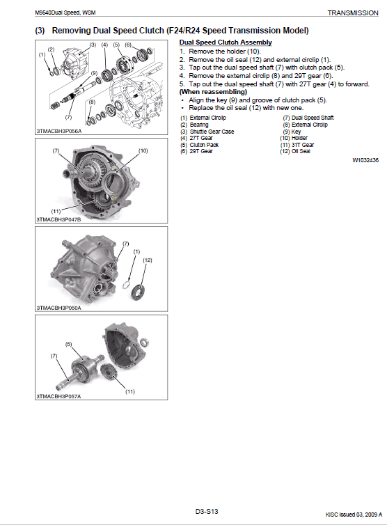 Kubota M8540, M9540 Tractor Workshop Service Manual PDF manual preview page 467