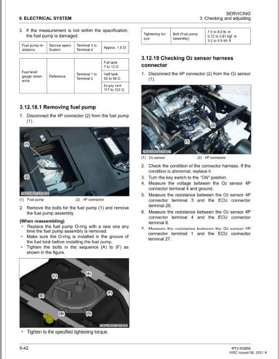 Kubota RTV-XG850 Utility Vehicle Workshop Repair Manual PDF manual preview page 186