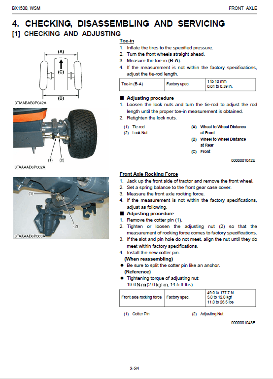 Kubota BX1500 Tractor Workshop Service Manual PDF manual preview page 611