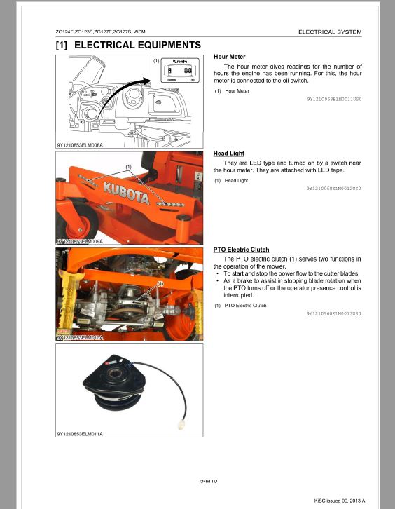 Kubota ZG124E, ZG123S, ZG127E, ZG127S Mower Workshop Repair Manual PDF manual preview page 53