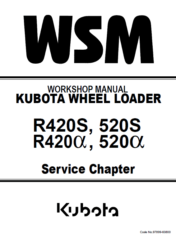 Kubota R420A, R520A, R420S, R520S Wheel Loader Workshop Manual PDF manual preview page 378