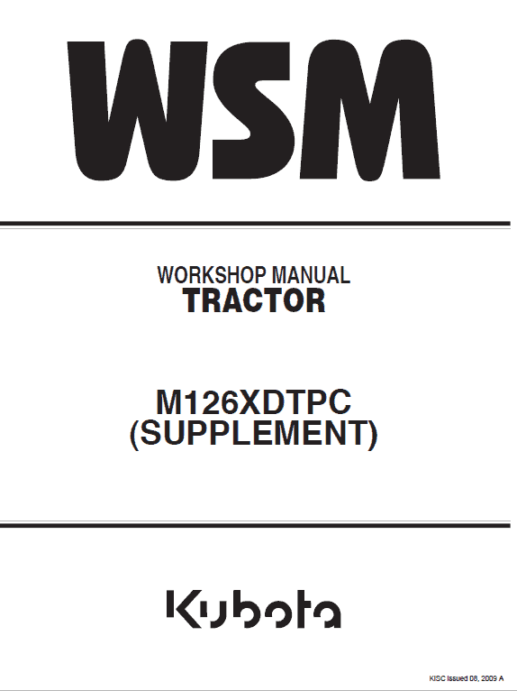 Kubota M100X, M110X, M126X, M135X Tractor Workshop Manual PDF manual preview page 441