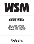 Kubota 03-M-E3B, 03-M-DI-E3B, 03-M-E3BG Engines Workshop Manual PDF service repair manual cover