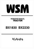 Kubota BX1830, BX2230 Tractor Loader Workshop Repair Manual PDF service repair manual cover
