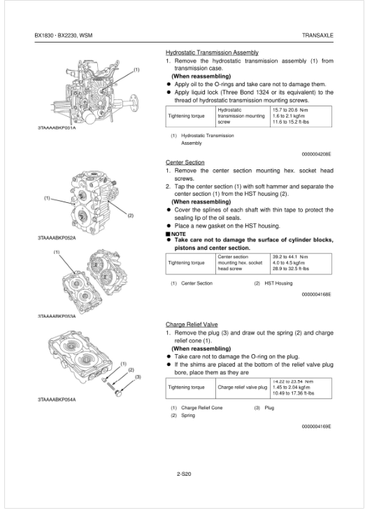Kubota BX1830, BX2230 Tractor Loader Workshop Repair Manual PDF manual preview page 2